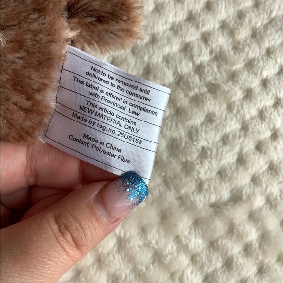 Brown and White Plush Owl with Red Scarf Stuffed Animal - Picture 7 of 8